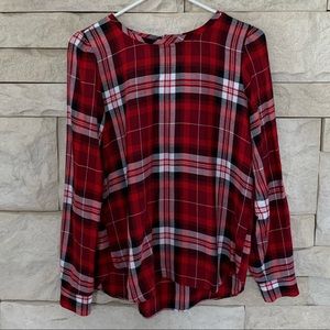 Loft Plaid Blouse